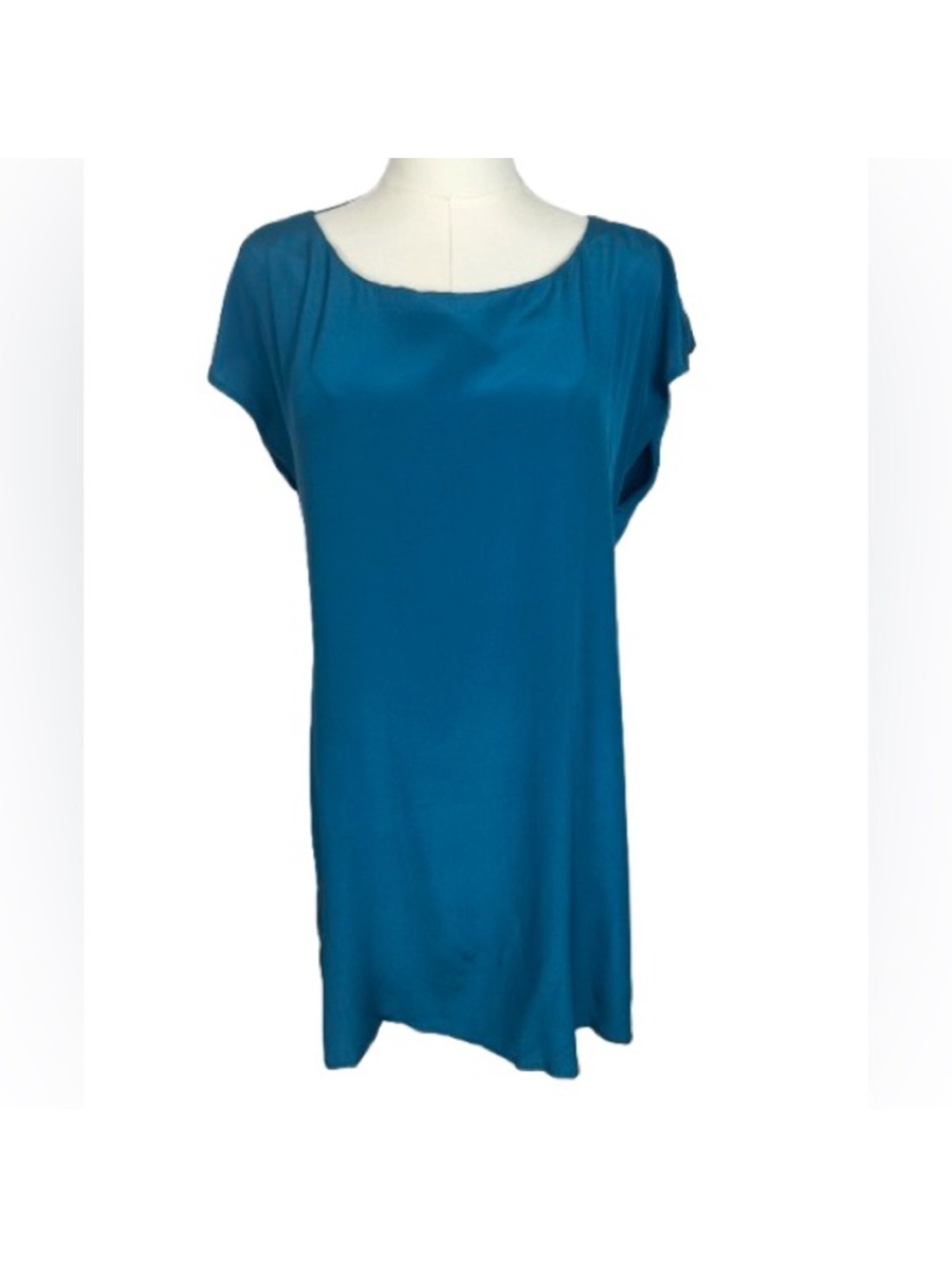 🎉 MEMORIAL DAY SALE 🎉 Sexy 💯% Silk Backless Dress / Tunic in Teal Blue NWT